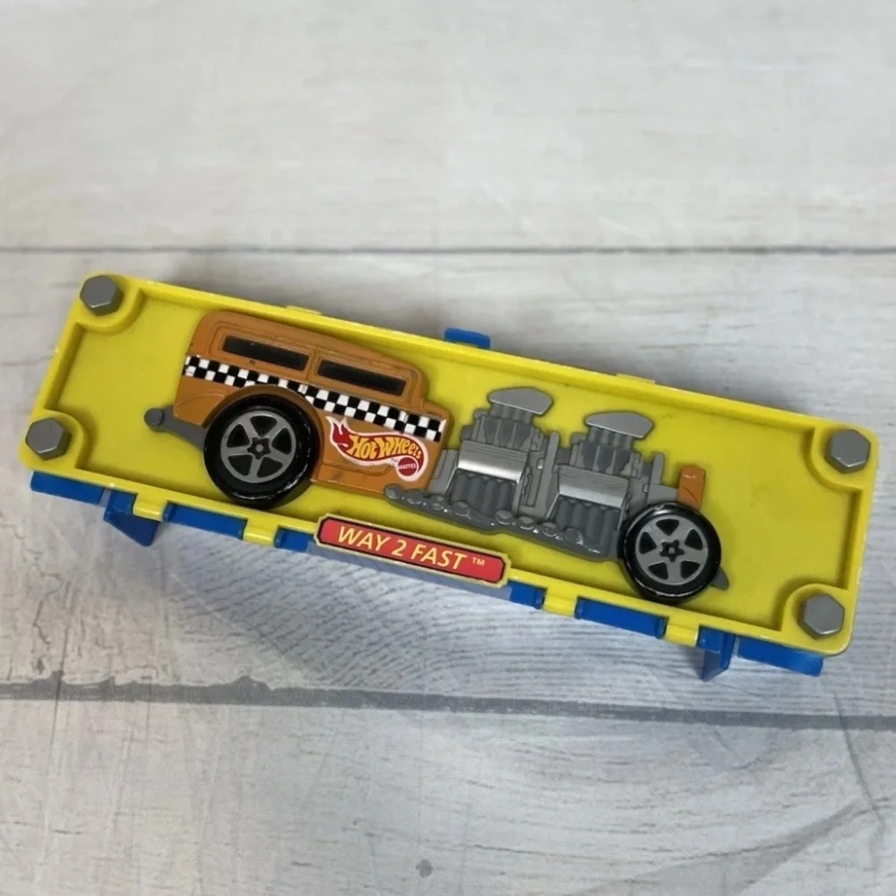 Vintage 1998 Hot Wheels'Way 2 Fast' 6 Car Case Mattel Classic Y2K collectible‎